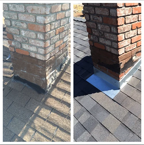 before/after chimney repair